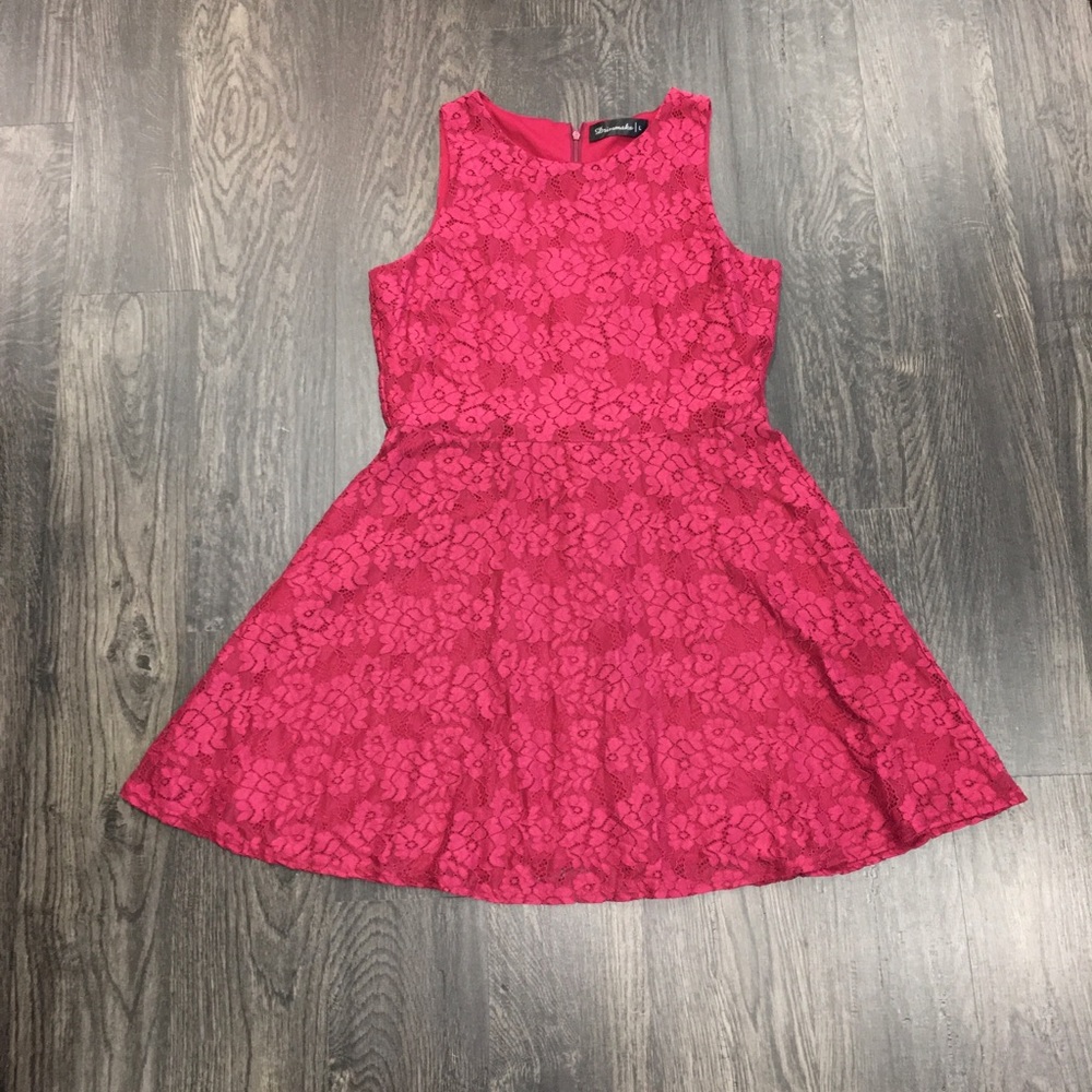 Maroon A-line cocktail dress